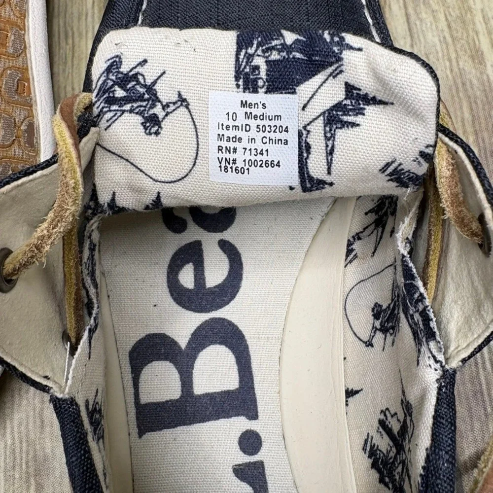L.L. Bean Sunwashed Canvas Navy Blue Beachy Nautical Preppy Boat Shoe‎ Mens 10